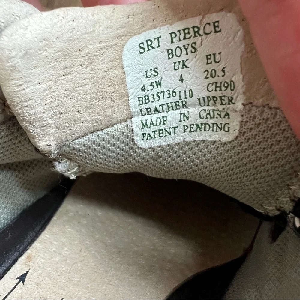 Stride Rite SRT Pierce Boys Brown Leather Shoes Size 4.5 Wide baby first walker